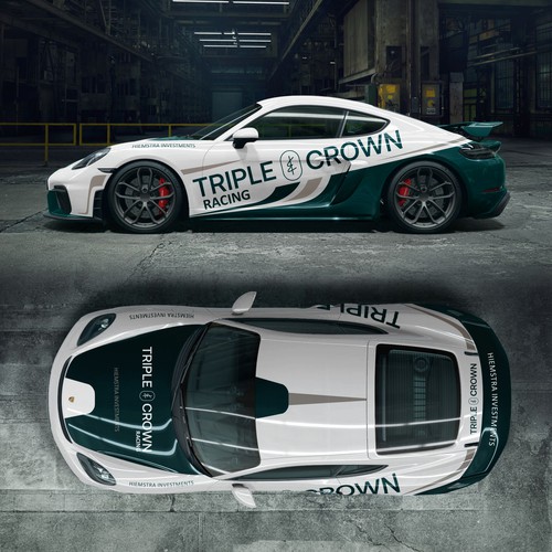 Porsche design with the title 'Porsche Cayman 718 GT4'