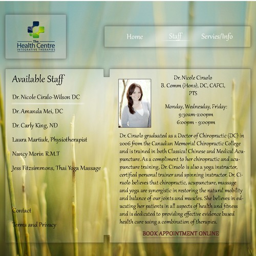 Natural website with the title '"The Future of Medicine" - East Meets West, Nature Meets Medicine - in ONE location.'