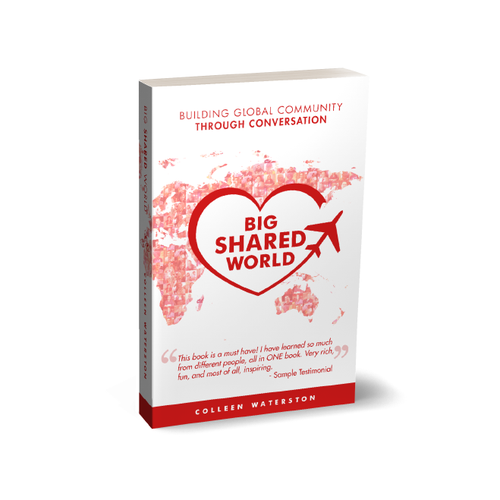 Heart book cover with the title 'Big Shared World Book Cover'