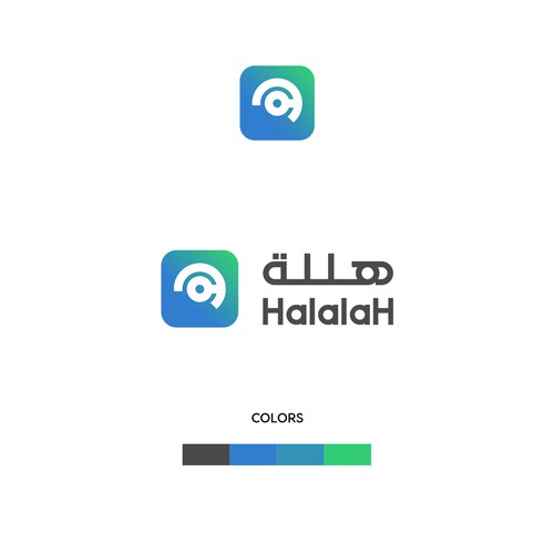 Android logo with the title 'HalalaH  - logo'