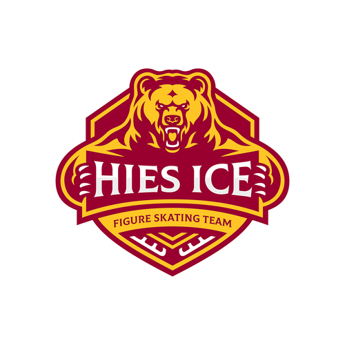 Skating logo with the title 'HIES ICE'