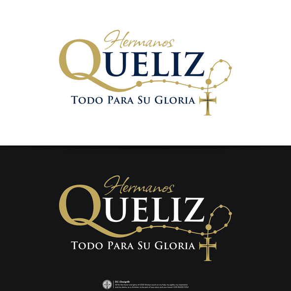Cross design with the title 'Hermanos Queliz'