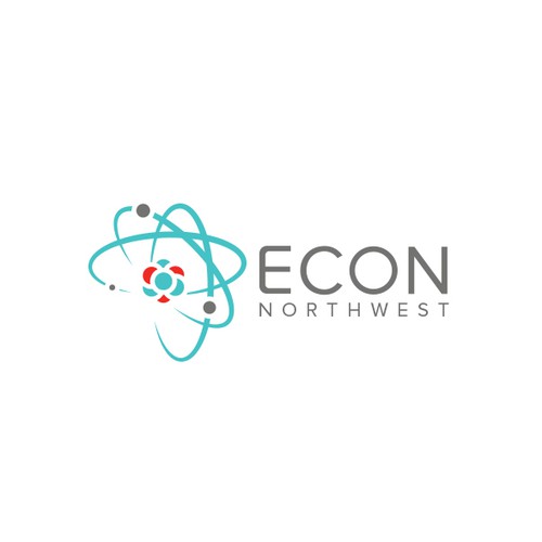 Atom design with the title 'ECON NORTHWEST'