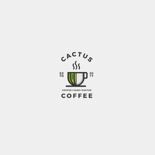 Typography brand with the title 'Logo for Cactus Coffee'