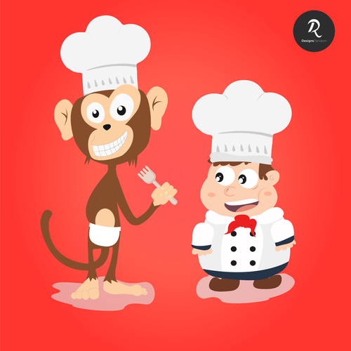 Chef artwork with the title 'Lovely and modern characters for kids // Looking for longtime designer!!!'