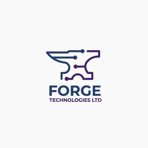 Forge design with the title 'Custom Anvil Logo'