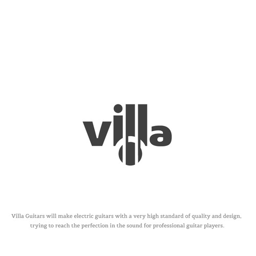Guitar design with the title 'Villa'