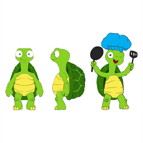 Turtle design with the title 'Turtle Mascot'
