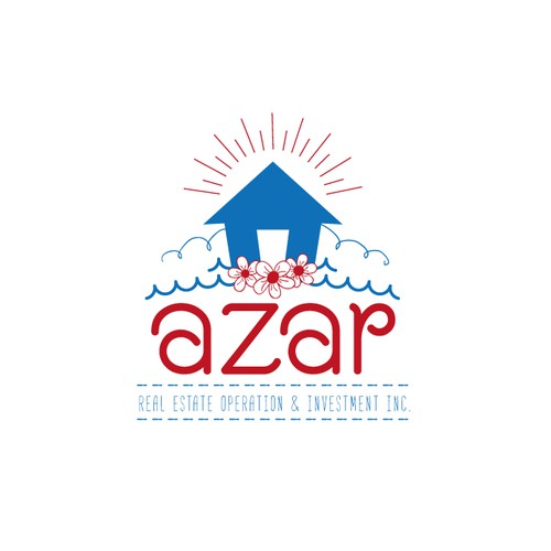 Beach logo with the title 'azar logo design'