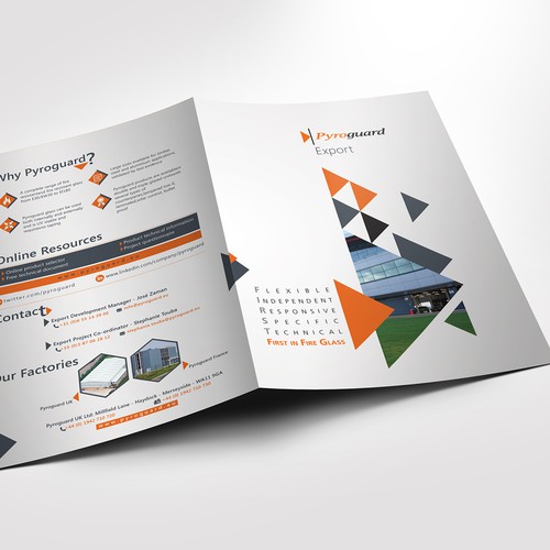 Visual design with the title 'Modernise  brochure front cover'