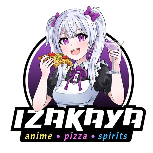 Character brand with the title 'IZAKAYA anime logo'