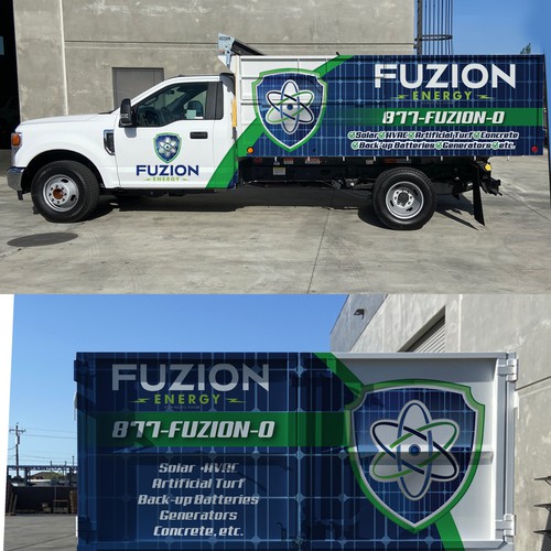 Solar energy design with the title 'FUZION'