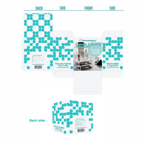 Blue packaging with the title 'Packaging Design for Uhomeplus'