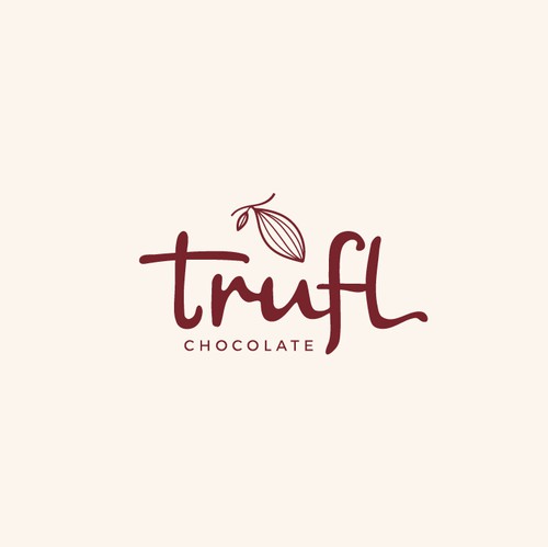 Chocolate logo with the title 'Logo Design - trufl Chocolate'