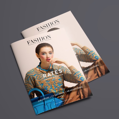 Catalogue design with the title 'Rate card Redesign'