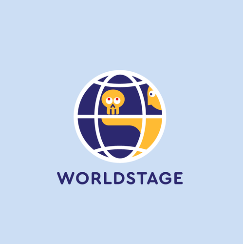 Stage design with the title 'Fan logo for WorldStage'
