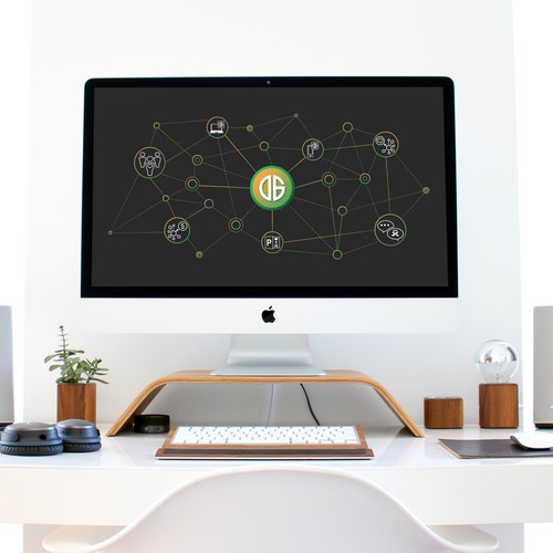 Infographic artwork with the title 'Geometric Info-Graphic for Contract Tracking'