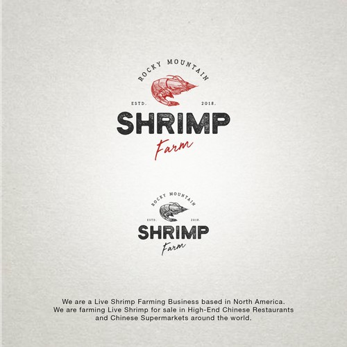 Shrimp logo with the title 'Shimp Farm Rocky Mountain'