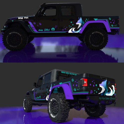 Gladiator design with the title 'Car wrap - foxy 4x4'