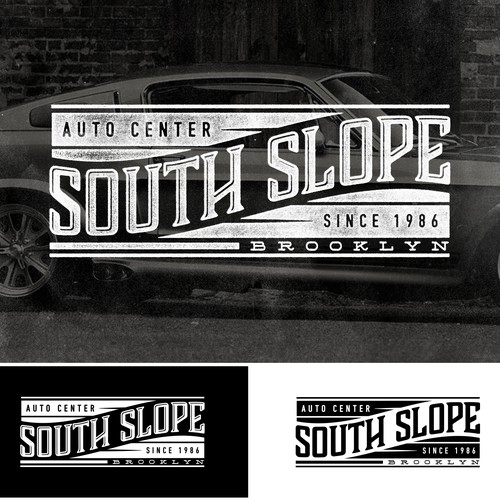 Repair logo with the title 'Create a simple and vintage logo for Brooklyn Auto Shop'