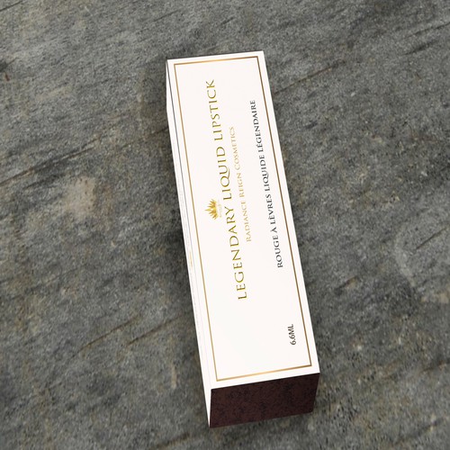 Lipstick design with the title 'Packaging design for lipglow'