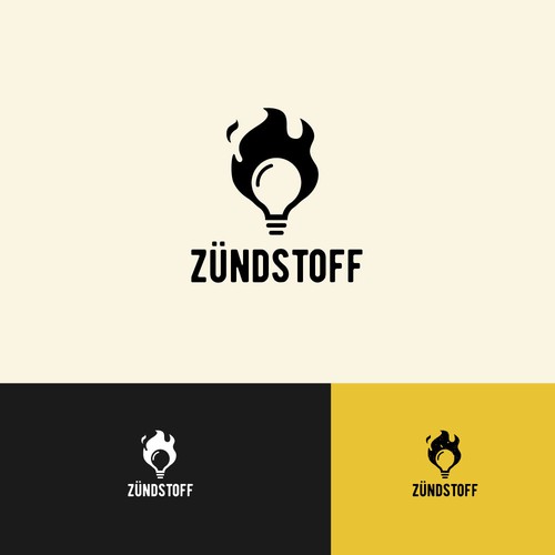 Flaming logo with the title 'Logo design for an innovative creative agency'