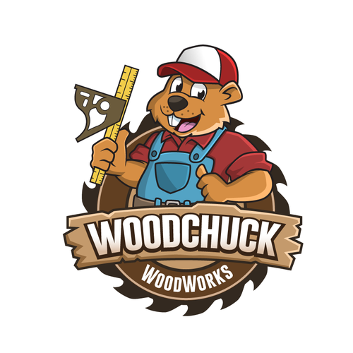 Carpentry design with the title 'Woodchuck Woodworks'