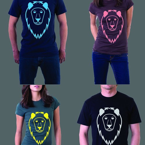 Lion t-shirt with the title 'Lion line-art t-shirt design'