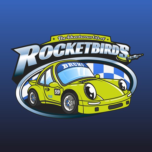 Porsche design with the title 'Mascot Car Cartoon'