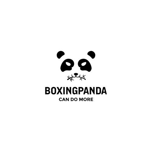 Bamboo design with the title 'Smart panda in negative space logo '