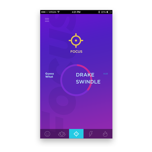 Mood design with the title 'SImple & Intuitive Music App'