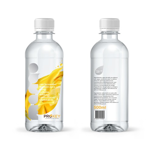 Branding label with the title 'Healthy water drink.'