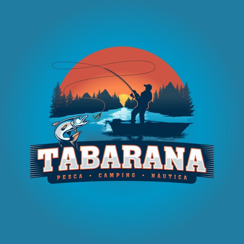 Boat logo with the title 'TABARANA - Fishing, Camping, Boating'