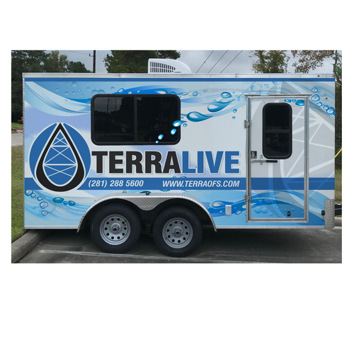 Vinyl design with the title 'Terra Live Trailer'