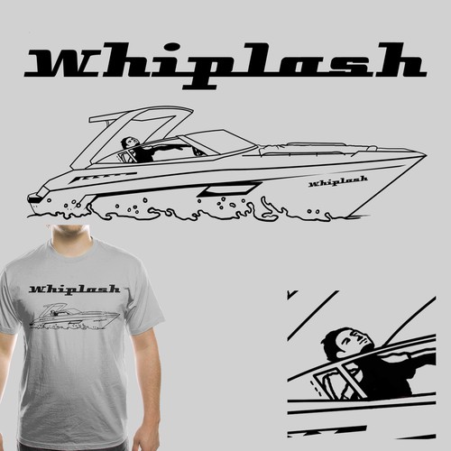 Boat t-shirt with the title 'Whiplash Boat'