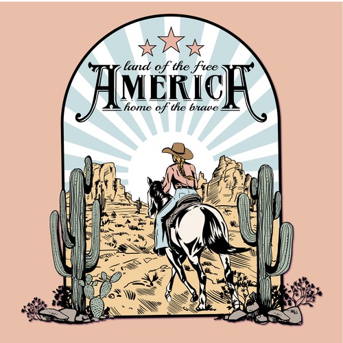 American t-shirt with the title 'T-shirt vector illustration'