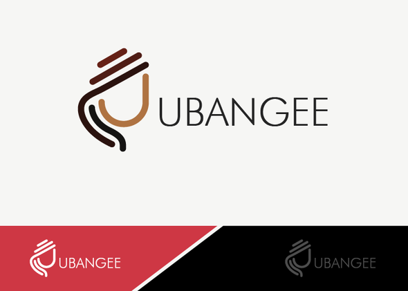 Wavy-hair logo with the title 'create a brand logo for "Ubangee"'