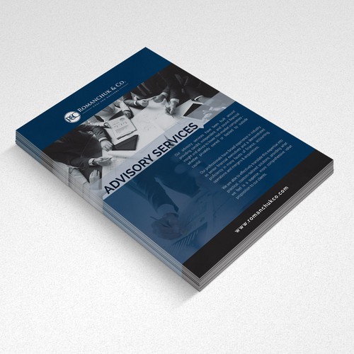 Gray and blue design with the title 'Flyer Design'