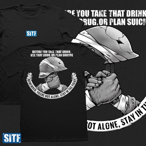 Fighting t-shirt with the title 'Tshirt concept about Stay In the Fight'