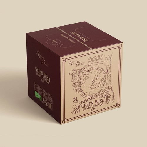 Nature label with the title 'Wine Bag in Box '