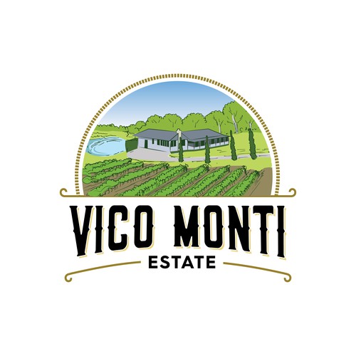 Estate design with the title 'Bold Logo for Wine Estate'