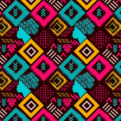 Women artwork with the title 'colorful pattern for women of colors'