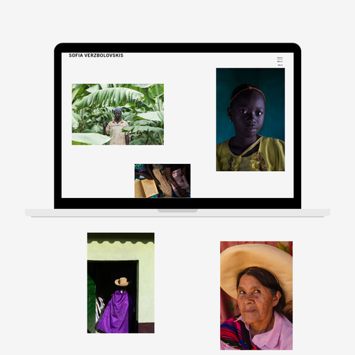 Collage design with the title 'Sofia Verzbolovskis'