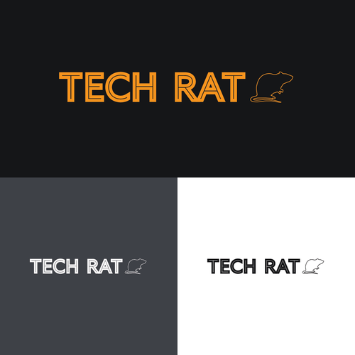Rat logo with the title 'Bold and simple logo concept for technology company'