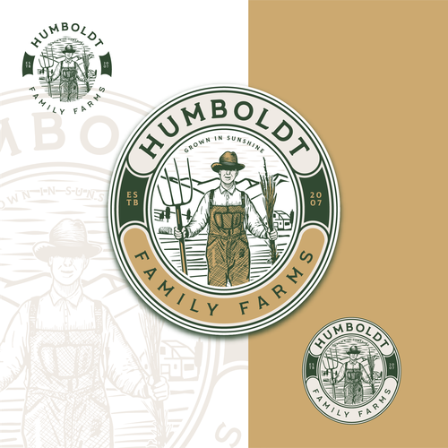 Vintage modern logo with the title 'farm logo'