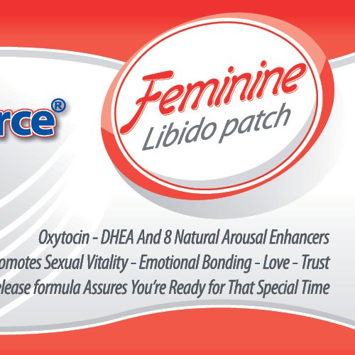 Nutrition label with the title 'Label Design for AgeForce Feminine Patch'