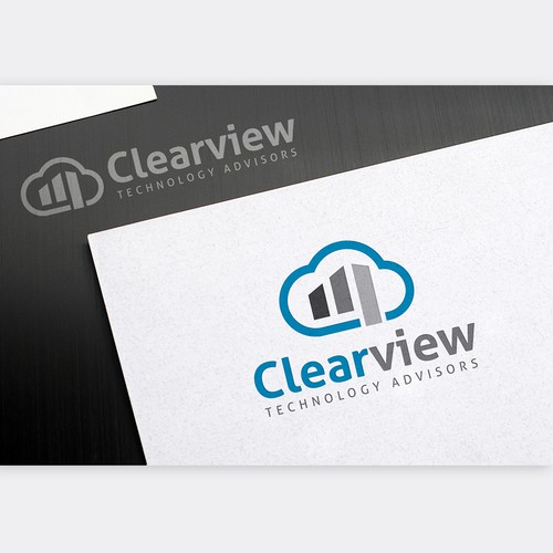 Advisor design with the title 'Clearview Technology Advisors - Logo Design'