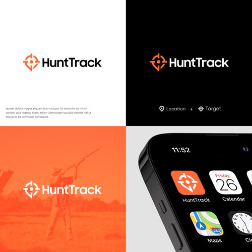 Target logo with the title 'HuntTrack'