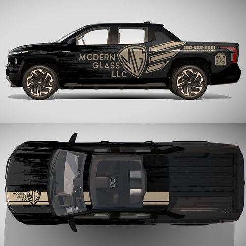 Chevrolet design with the title 'Modern Glass Chevy wrap'