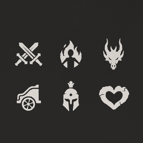 Video game design with the title 'Pick your Calling icon set'